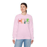 Colorful 'HOPE' Unisex Sweatshirt | Cozy Crewneck for Daily Comfort, Perfect Gift for Friends, Birthdays, Hopeful Spirit