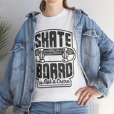 Skateboard Enthusiast Tee, Unisex Heavy Cotton Tee with Skateboard Design, Perfect for Skaters, Casual Wear, Gift for Skateboarding Lovers
