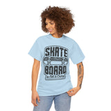 Skateboard Enthusiast Tee, Unisex Heavy Cotton Tee with Skateboard Design, Perfect for Skaters, Casual Wear, Gift for Skateboarding Lovers