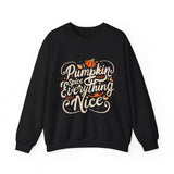 Cozy Pumpkin Sweatshirt for Fall, Unisex Crewneck Sweater, Perfect for Halloween & Thanksgiving, Comfortable Autumn Wear, Gift for Him & Her