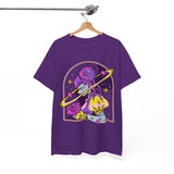 Cosmic Wizard Tee, Celestial Art Shirt, Unisex Heavy Cotton Tee, Astrology Gift, Space Design Apparel, Unique Graphic T-Shirt