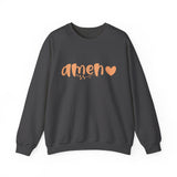 Amen Heart Crewneck Sweatshirt — Faith-Inspired Cozy Pullover