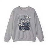 Crewneck Sweatshirt – "Overthinking Solves Nothing" Graphic Pullover