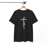 Faith Vertical Script Tee — Inspirational Christian T-Shirt