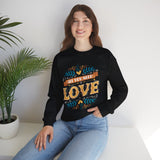 Crewneck Sweatshirt — "All You Need Is Love" Vintage Floral Design
