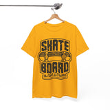 Skateboard Enthusiast Tee, Unisex Heavy Cotton Tee with Skateboard Design, Perfect for Skaters, Casual Wear, Gift for Skateboarding Lovers