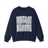 Hustle and Believe Sweatshirt for Dreamers, Cozy Crewneck, Motivational Apparel, Unisex Gift for Entrepreneurs, Trending Fashion