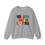 Crewneck Sweatshirt — Bold Colorblock 'Break the Rules' Graphic