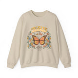 Butterfly Jesus Sweatshirt - Cozy Biblical Crewneck, Faith-Inspired Gift, Spiritual Apparel, Religious Fashion, Perfect for Everyday Use