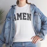 Amen Graphic Tee — Vintage Black Text Christian T‑Shirt
