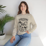 Surviving Purely Sweatshirt — Raccoon Coffin Goth Crewneck
