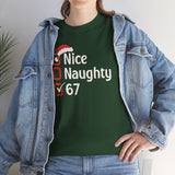 Christmas Checklist Tee – "Nice, Naughty, 67" Funny Holiday T‑Shirt