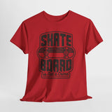 Skateboard Enthusiast Tee, Unisex Heavy Cotton Tee with Skateboard Design, Perfect for Skaters, Casual Wear, Gift for Skateboarding Lovers