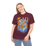 Surfer Wave Unisex Heavy Cotton Tee, Beach Vibes Shirt, Cool Gift for Surfers, Summer Style, Ocean Lover Tee, Fun Casual Wear