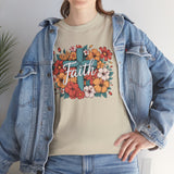 Faith Floral T-Shirt — Vintage Cross & Flowers Christian Tee