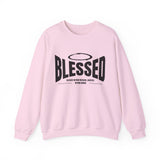 Blessed Crewneck Sweatshirt – Minimal Halo Graphic, Casual Faith Apparel