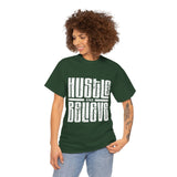 Hustle and Believe Tee - Motivational Unisex Cotton T-Shirt, Gift for Entrepreneurs, Inspirational Apparel, Everyday Wear, Fitness Top