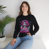 Funny Mombie Sweatshirt | Zombie Mom Halloween Crewneck | Tired Mother Graphic Pullover | Cute Spooky Mom Gift | Gildan 18000