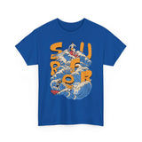 Surfer Wave Unisex Heavy Cotton Tee, Beach Vibes Shirt, Cool Gift for Surfers, Summer Style, Ocean Lover Tee, Fun Casual Wear