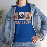 True Story Christmas Tee - Nativity & Festive Trees Holiday T-Shirt