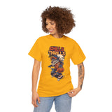Halloween Skateboard Tee, Chills and Thrills Graphic T-Shirt, Unisex Cotton Shirt, Fall Fashion, Halloween Costume, Gift for Skaters
