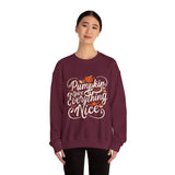 Cozy Pumpkin Sweatshirt for Fall, Unisex Crewneck Sweater, Perfect for Halloween & Thanksgiving, Comfortable Autumn Wear, Gift for Him & Her