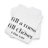 Faith-Inspired Unisex Heavy Cotton Tee, Inspirational Quote Shirt, Christian Apparel, Gift for Believers, Everyday Wear, Bible Verse Tee