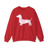 Dachshund Floral Sweatshirt — Pink Sausage Dog Crewneck