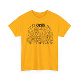 Floral Motivational Tee, It's Okay to Blossom T-Shirt, Positive Vibes Cotton Shirt, Self-Care Gift, Unisex Everyday Tee