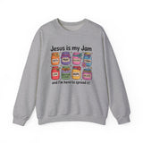 Christian Sweatshirt — "Jesus Is My Jam" Jam Jar Faith Pullover