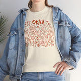 Floral Motivational Tee, It's Okay to Blossom T-Shirt, Positive Vibes Cotton Shirt, Self-Care Gift, Unisex Everyday Tee