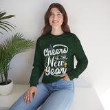 New Year Crewneck Sweatshirt - "Cheers to the New Year" Party Design