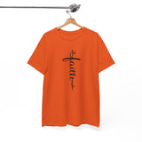 Faith Cross Vertical Script T-Shirt