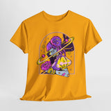Cosmic Wizard Tee, Celestial Art Shirt, Unisex Heavy Cotton Tee, Astrology Gift, Space Design Apparel, Unique Graphic T-Shirt