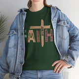 Faith Cross T‑Shirt — Rustic Inspirational Christian Tee