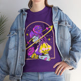 Cosmic Wizard Tee, Celestial Art Shirt, Unisex Heavy Cotton Tee, Astrology Gift, Space Design Apparel, Unique Graphic T-Shirt