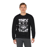 Halloween Skeleton Sweatshirt - Trick or Treat Outfit, Unisex Fall Apparel, Spooky Season Gear, Halloween Costume Alternative