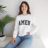 Amen Crewneck Sweatshirt — Vintage Distressed Faith Pullover