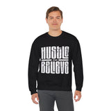 Hustle and Believe Sweatshirt for Dreamers, Cozy Crewneck, Motivational Apparel, Unisex Gift for Entrepreneurs, Trending Fashion
