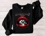 Crewneck Sweatshirt — 'Pressure' Red Lips Diamond Graphic