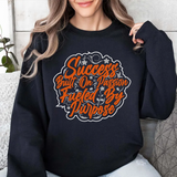 Inspirational Crewneck Sweatshirt — “Success Built on Passion, Fueled by Purpose”