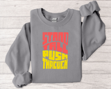 Stand Tall Push Through Crewneck | Retro Distressed Motivational Sweatshirt | Unisex Gildan 18000 | Positive Quote Top