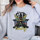 Crewneck Sweatshirt — "Extreme Cap Tuning" Vintage Car Engine Graphic