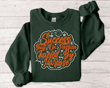 Inspirational Crewneck Sweatshirt — “Success Built on Passion, Fueled by Purpose”