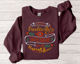 Creativity Is Intelligence Sweatshirt – Inspirational Graphic Crewneck