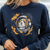 Astronaut Dog Crewneck Sweatshirt — Space Pup Helmet Graphic