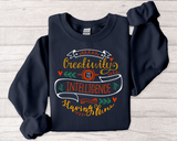 Creativity Is Intelligence Sweatshirt – Inspirational Graphic Crewneck