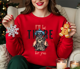 Crewneck Sweatshirt — "I'll Be There For You" Skeleton Cowboy Graphic