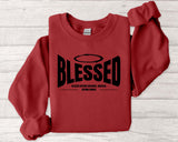 Blessed Crewneck Sweatshirt – Minimal Halo Graphic, Casual Faith Apparel
