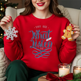 Crewneck Sweatshirt - "You Are What You Listen To" Music Quote Graphic